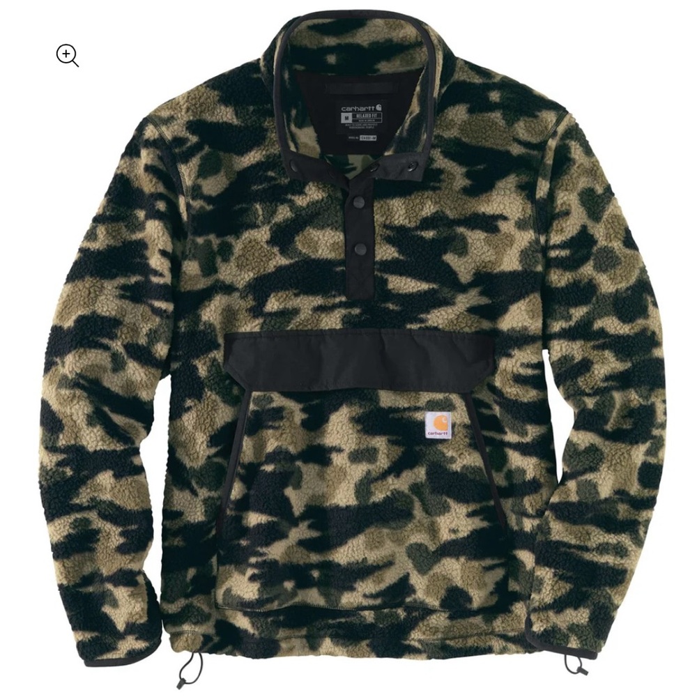 Carhartt Black and Tan Fleece Jacket